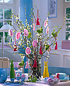 Easter bouquet of prunus (cherry) and betula (birch)