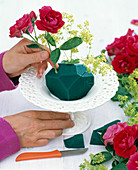 Rose lady's mantle flower arrangement