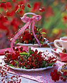 Decoration with berries and fruits