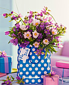 Cosmos bouquet of bellflowers in a gift bag (2/2)