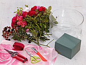 Rose arrangement in rose box