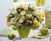 Bouquet of Tulipa, Viburnum, Hyacinthus