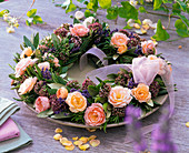 Wreath of Rose, lavandula, rosmarinus, olea