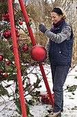 Tree object made of red sticks (9/11)