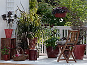 Black-red balcony