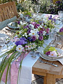 Lush flower table arrangement