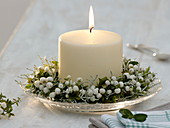 White candle with