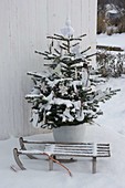 Homemade tree ornament snowman 3/3