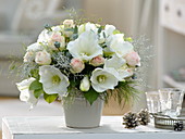 White Bouquet with Hippeastrum (Amaryllis), Rosa (Rose)