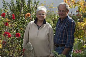 Artist's garden portrait of the artist couple