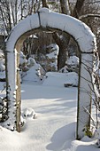 Snowy granite archway