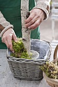 Oster-Tischdeko mit Buchs - Kränzen