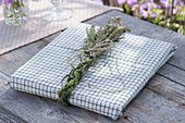 Grass plait as gift wrapping