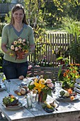 Autumn vegetable table decoration