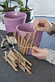 Spice up cachepots with driftwood