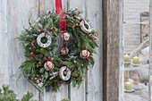 Wild wreath made of Abies, Cryptomeria, Pinus