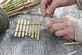 Decorative panel made of grasses homemade