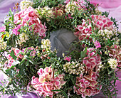 Kranz aus Hydrangea 'Lady Tokio Pink' (Hortensie)