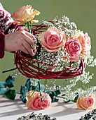 Bouquet of roses with sugared roses: 5th step