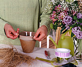 Bouquet with grass cuff