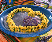 Heart wreath of Limonium (beach lilac)