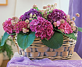 A basket lined with foil