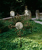 Wrought iron grave cross