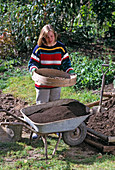 Sieving compost