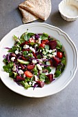 Green Salad with Feta and Beetroot
