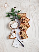 Homemade Ricotta with Christmas spice bread