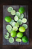 Limes, whole and sliced