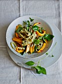Edamame noodles with herbs, chilli and mango (low carb)