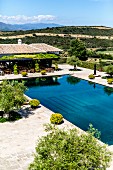 Pool of the Finca Cortesin hotel in Málaga, Andalusia (Spain)