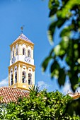 The town hall clock in Marbella, Andalusia, Spain