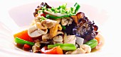 Wok-fried vegetables with chicken