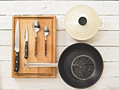 Kitchen utensils for preparing chicken