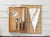 Kitchen utensils for making maki sushi