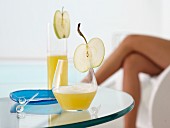 Apple and pineapple juice with ginger