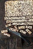 Quick and easy chocolate and almond strips