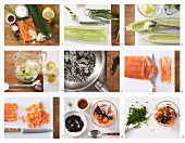 How to make cold cucumber soup with a salmon steak