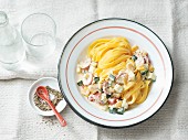 Tagliatelle with vegetables (lactose-free)