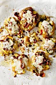 Gratinated smashed potatoes with sundried tomatoes (soul food)