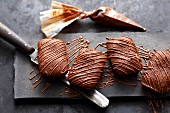 Dark chocolate brownies with walnuts