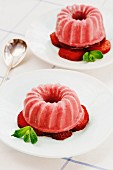 A strawberry cream dessert