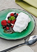 Meringue with a berry filling
