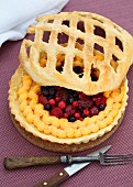 A puff pastry tart with wild berries