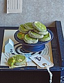 Quick and easy matcha tea cookies with white chocolate for Christmas