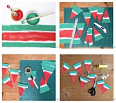 Instructions for making watermelon bunting