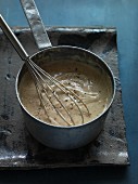 Vegan bechamel sauce made from a plant drink and cream