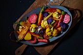 Fried vegetables (overhead view)